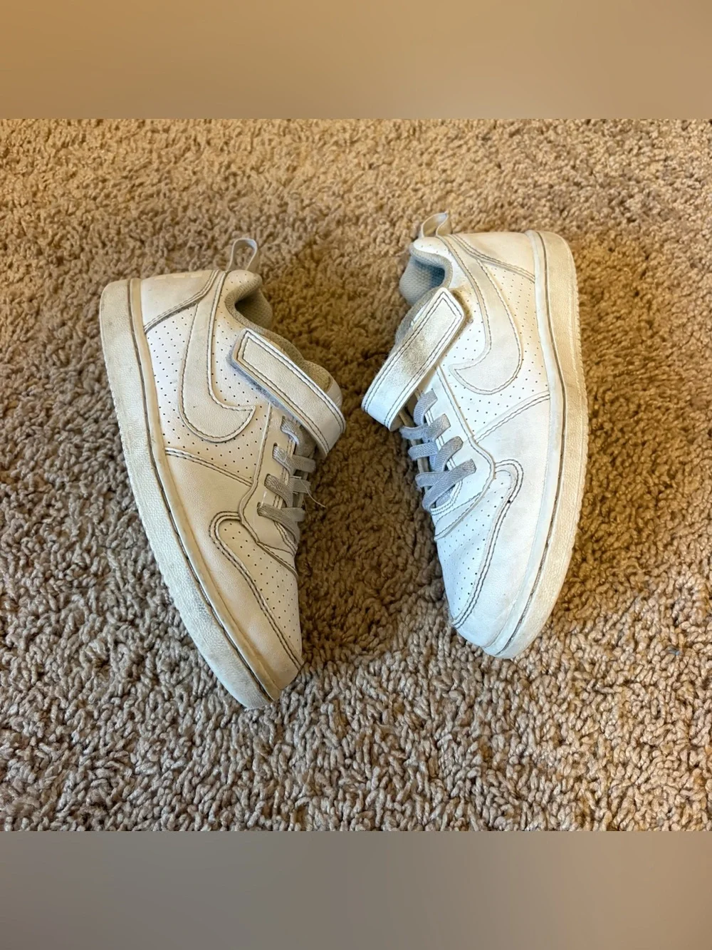 Nike Kids court borough low recraft White Sneakers size 1